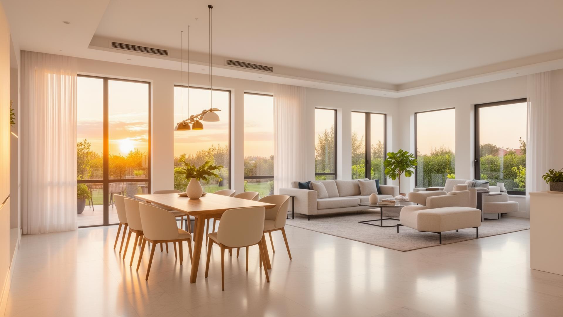 Beautiful bright clean modern home interior